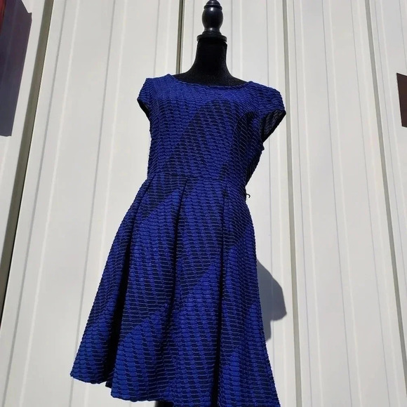 Iz Byer Blue & Black Mini Dress Medium - Picture 13 of 15